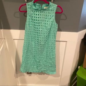 Sail to Sable teal eyelet dress